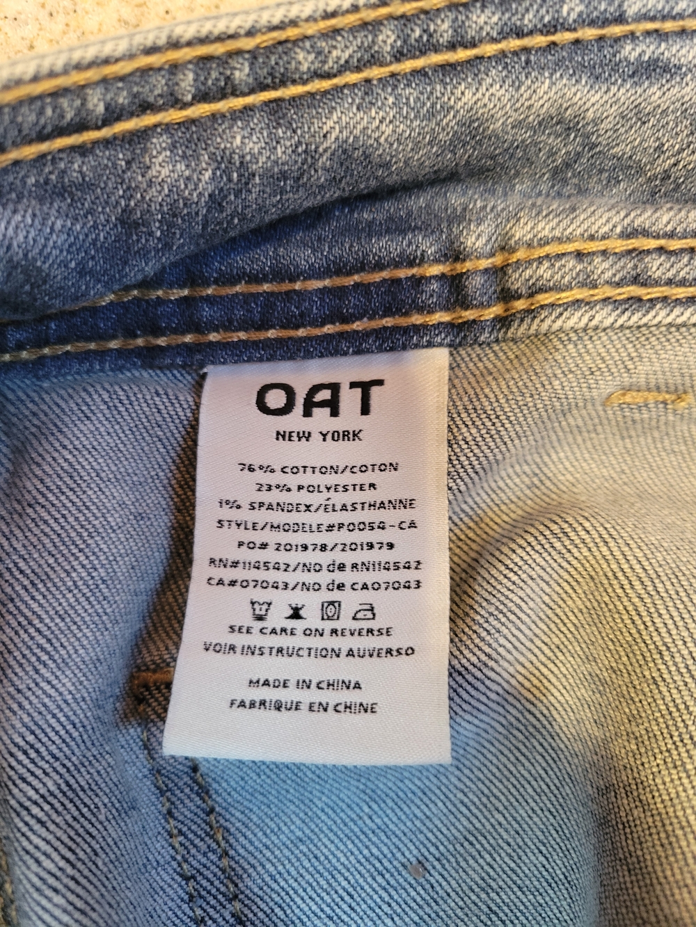 Oat New York High Waist Wide Leg Raw Hem Light Blue Denim Jeans Size 30 - Picture 3 of 9